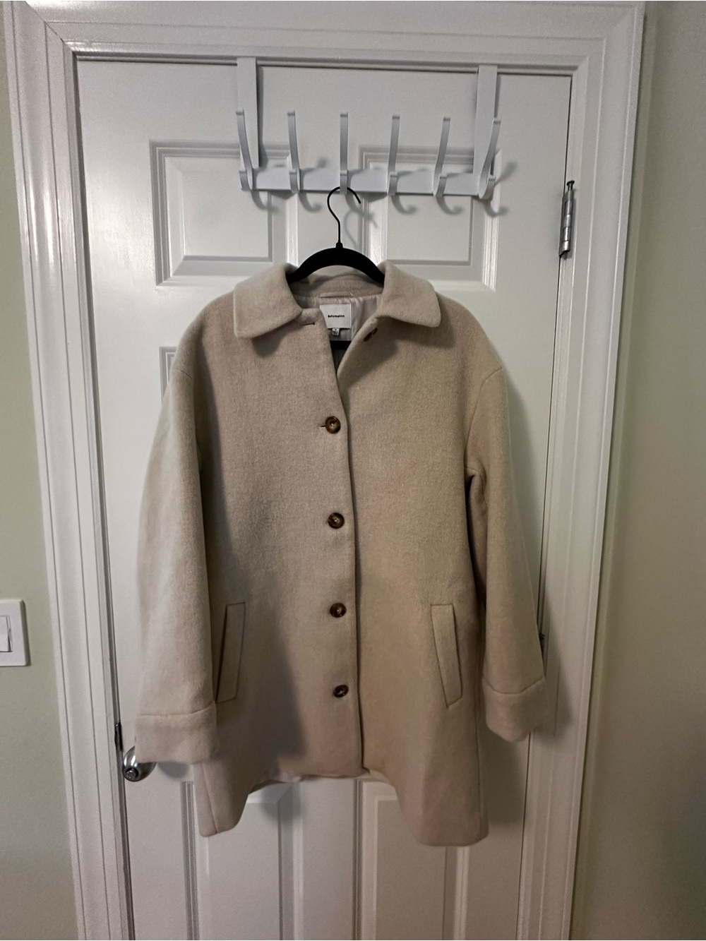 Reformation Irene Jacket - Cream Button-Front Collared Jacket
